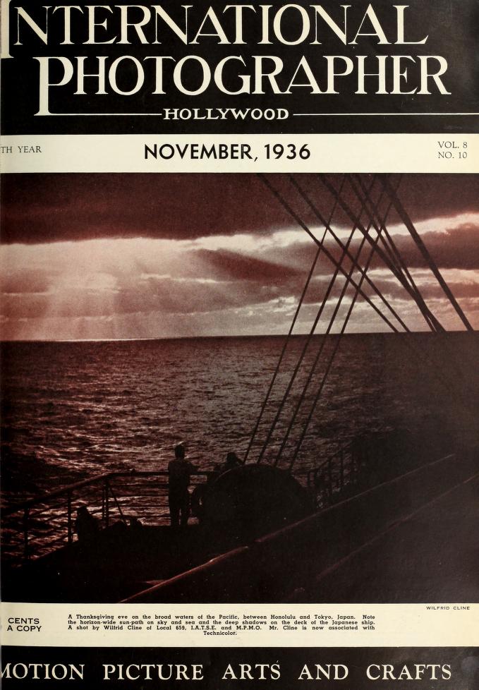 INTERNATIONAL PHOTOGRAPHER magazine side cover November 1936