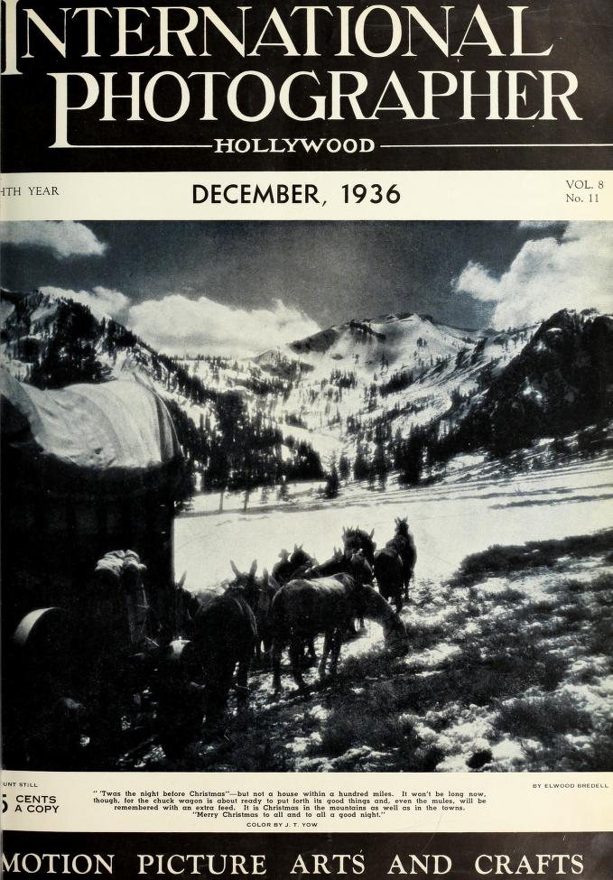 INTERNATIONAL PHOTOGRAPHER magazine side cover December 1936