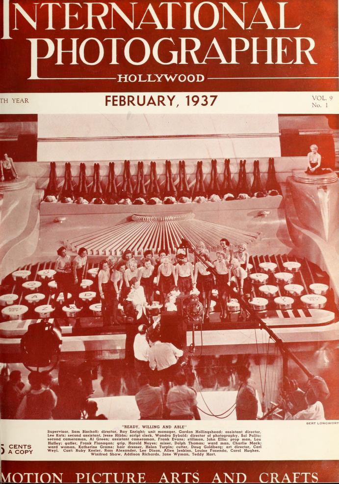 INTERNATIONAL PHOTOGRAPHER magazine side cover February 1937