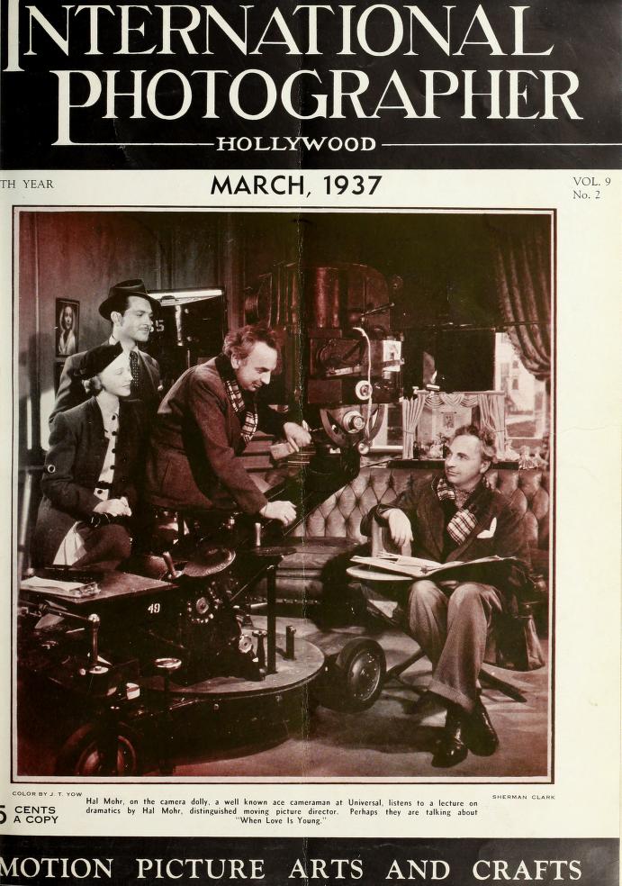 INTERNATIONAL PHOTOGRAPHER magazine side cover March 1937