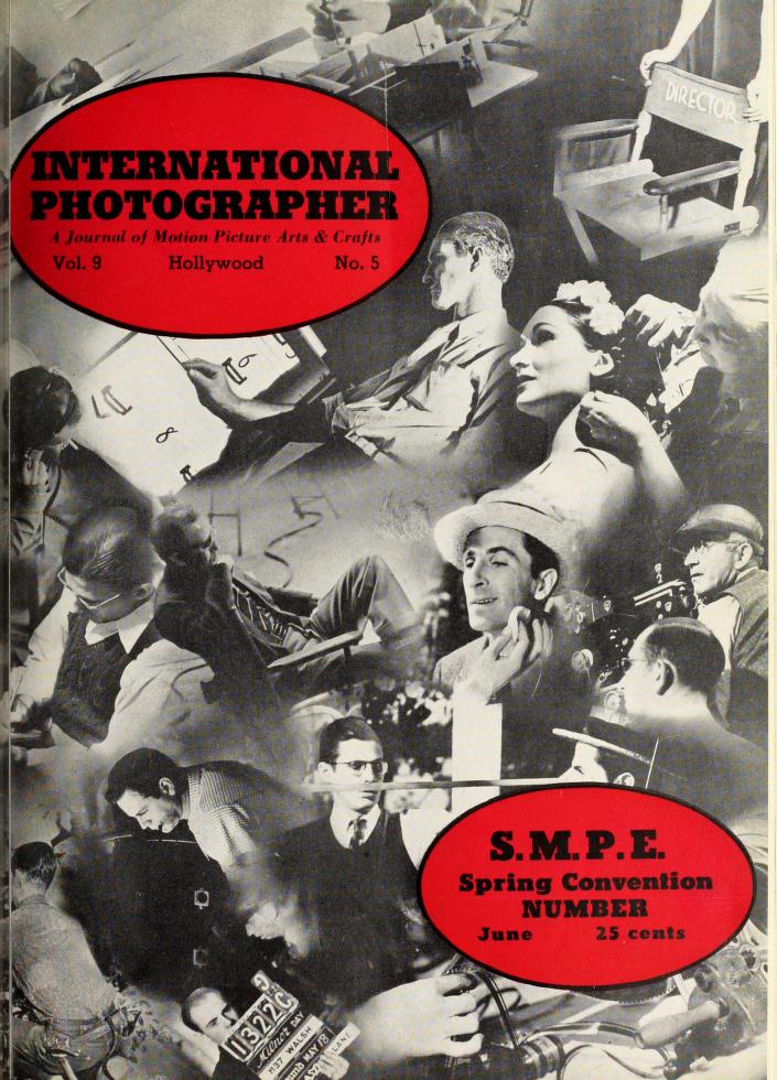 INTERNATIONAL PHOTOGRAPHER magazine side cover June 1937