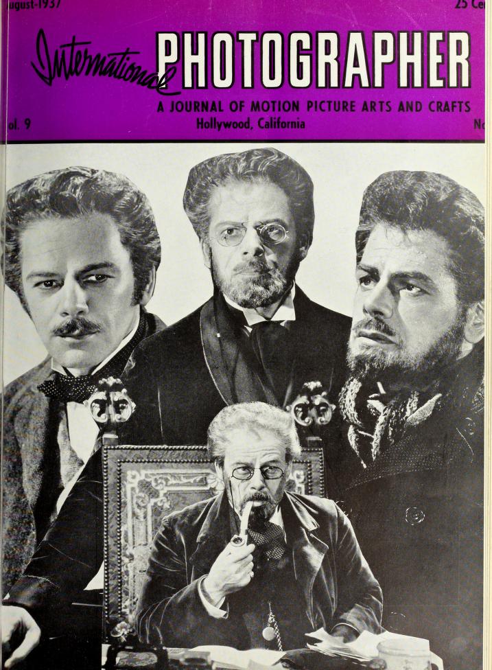 INTERNATIONAL PHOTOGRAPHER magazine side cover August 1937