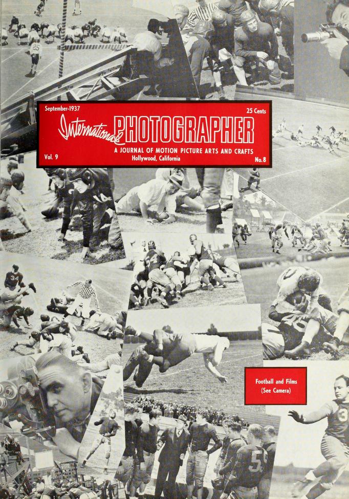 INTERNATIONAL PHOTOGRAPHER magazine side cover September 1937