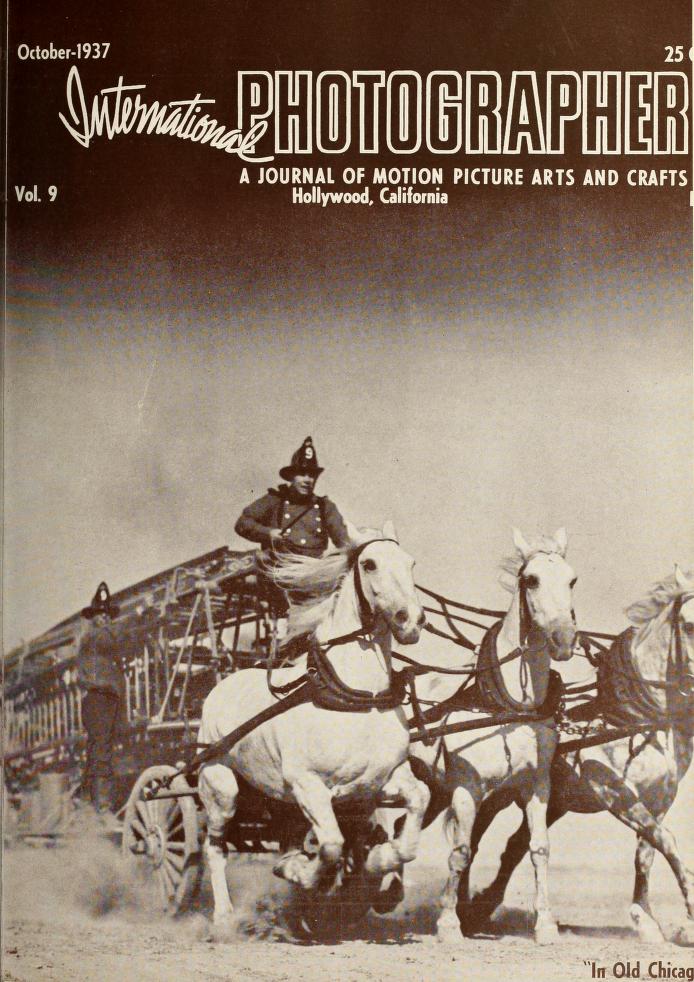INTERNATIONAL PHOTOGRAPHER magazine side cover October 1937