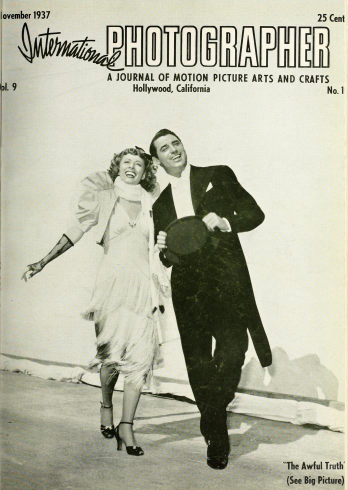 INTERNATIONAL PHOTOGRAPHER magazine side cover November 1937