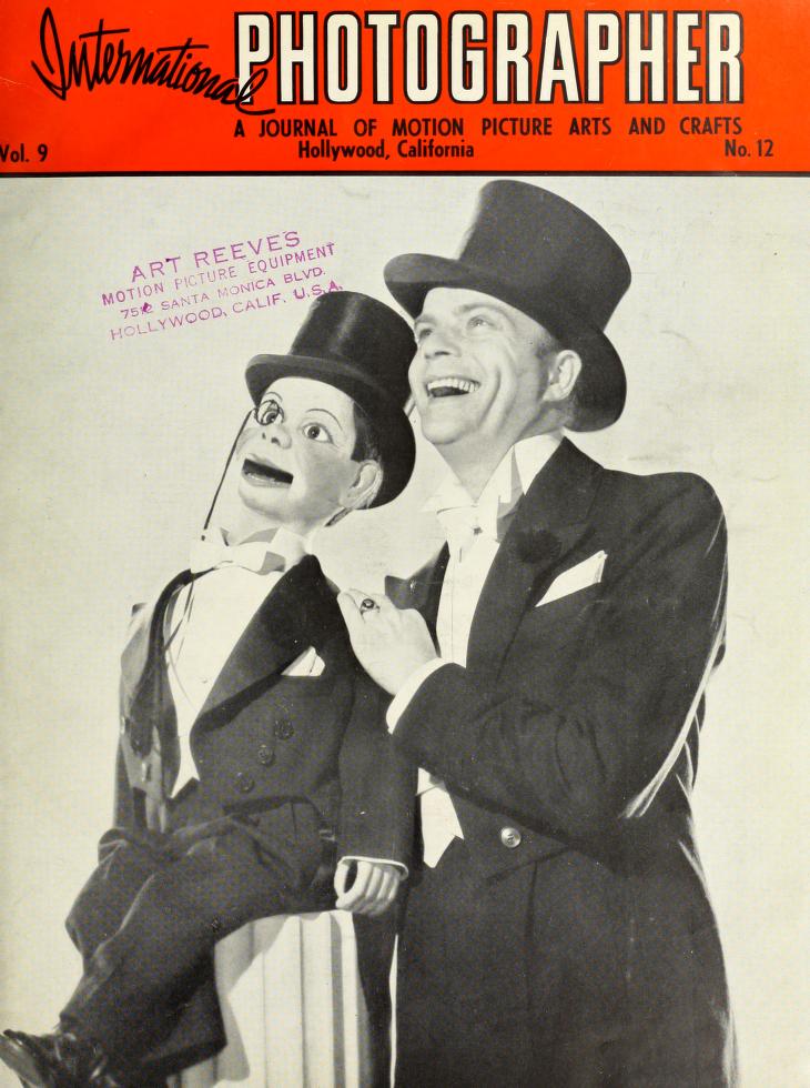 INTERNATIONAL PHOTOGRAPHER magazine side cover January 1938