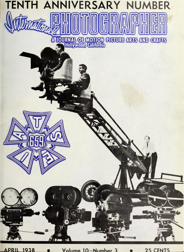 INTERNATIONAL PHOTOGRAPHER magazine side cover April 1938