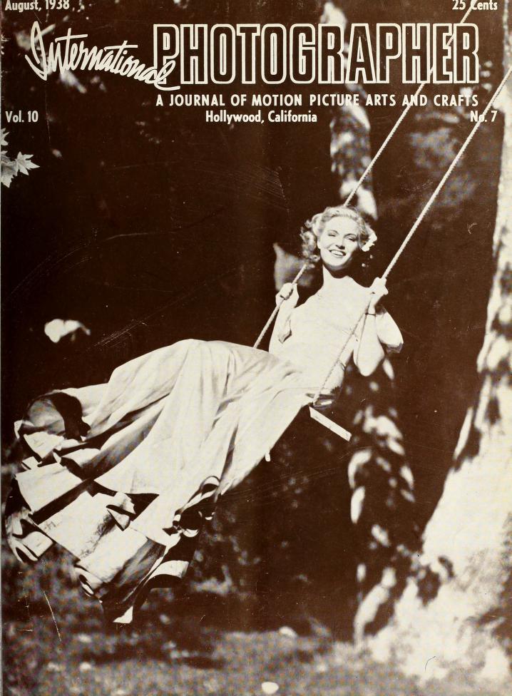 INTERNATIONAL PHOTOGRAPHER magazine side cover August 1938