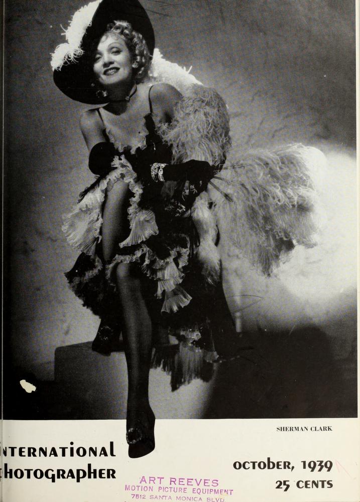 INTERNATIONAL PHOTOGRAPHER magazine side cover October 1939