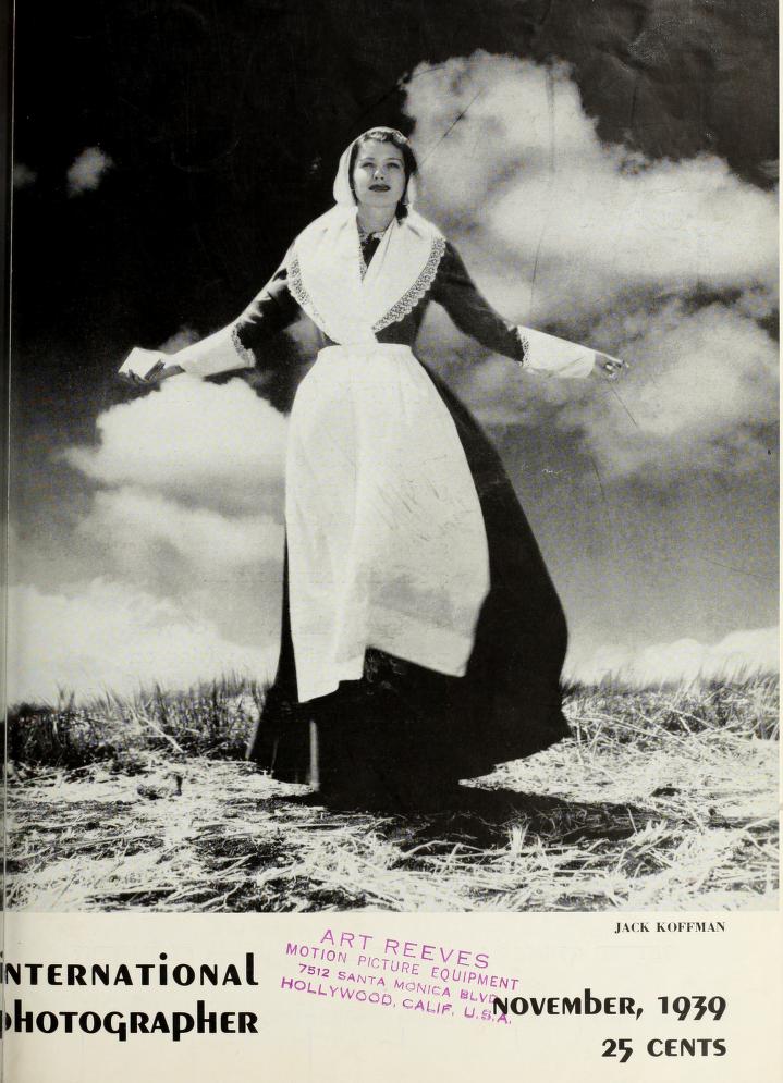 INTERNATIONAL PHOTOGRAPHER magazine side cover November 1939