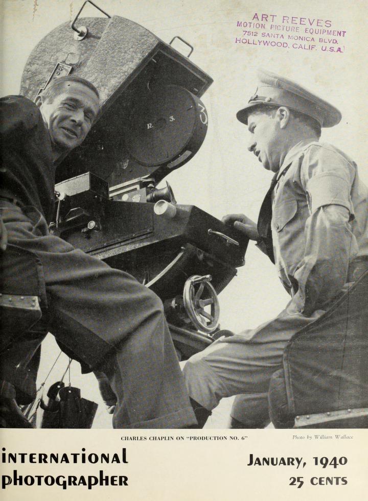 INTERNATIONAL PHOTOGRAPHER magazine side cover January 1940