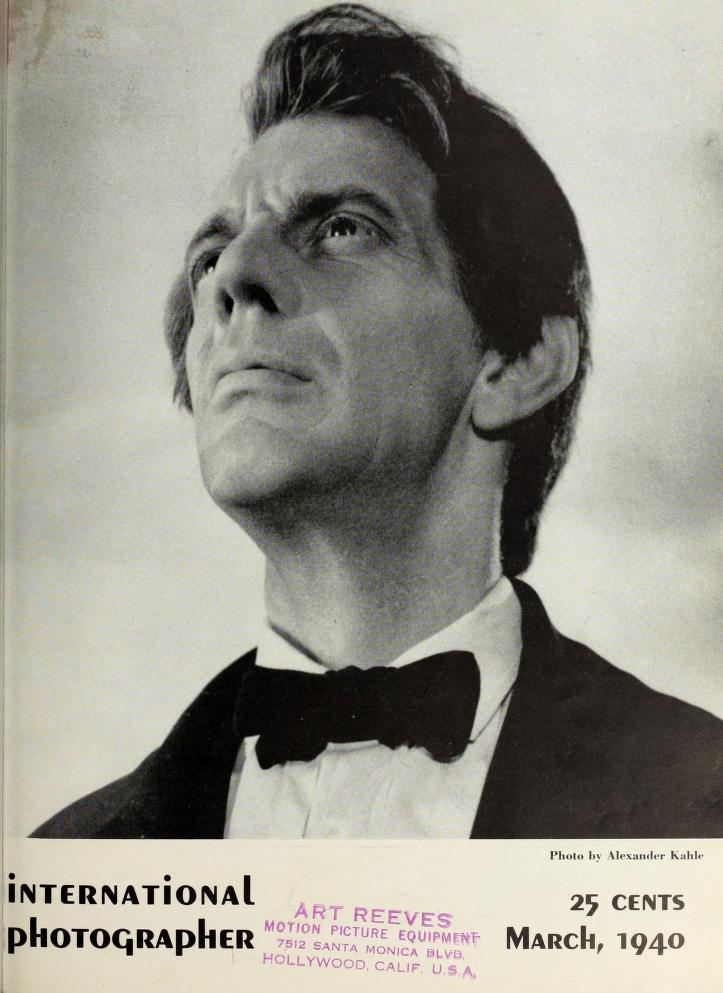 INTERNATIONAL PHOTOGRAPHER magazine side cover March 1940
