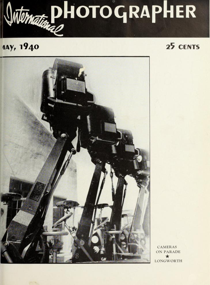 INTERNATIONAL PHOTOGRAPHER magazine side cover May 1940
