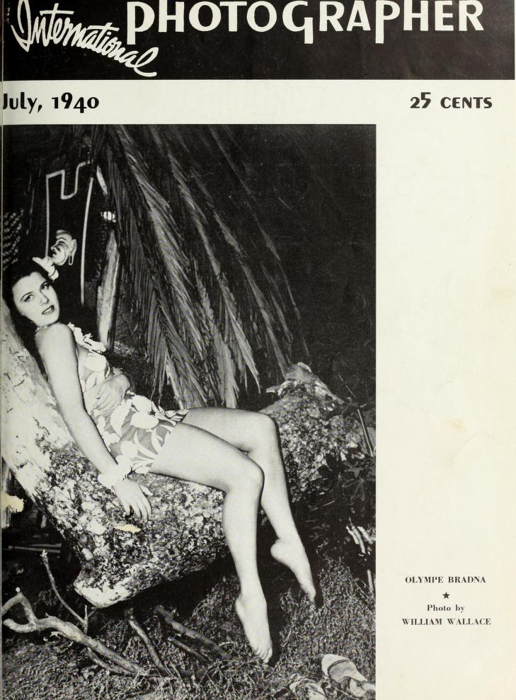 INTERNATIONAL PHOTOGRAPHER magazine side cover July 1940