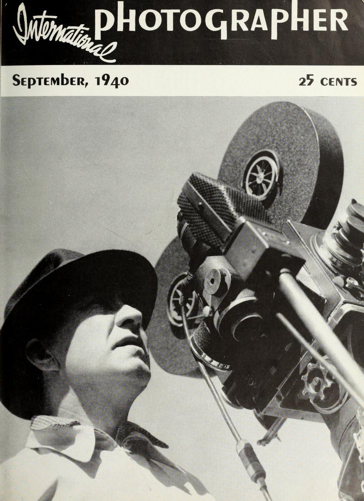 INTERNATIONAL PHOTOGRAPHER magazine side cover September 1940