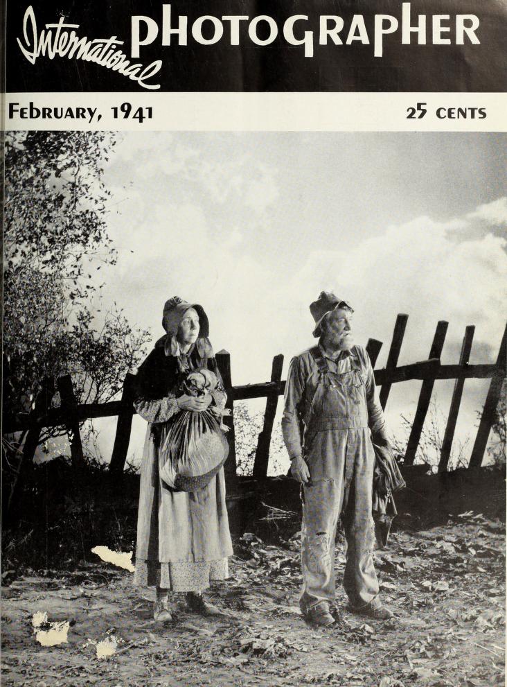 INTERNATIONAL PHOTOGRAPHER magazine side cover February 1941