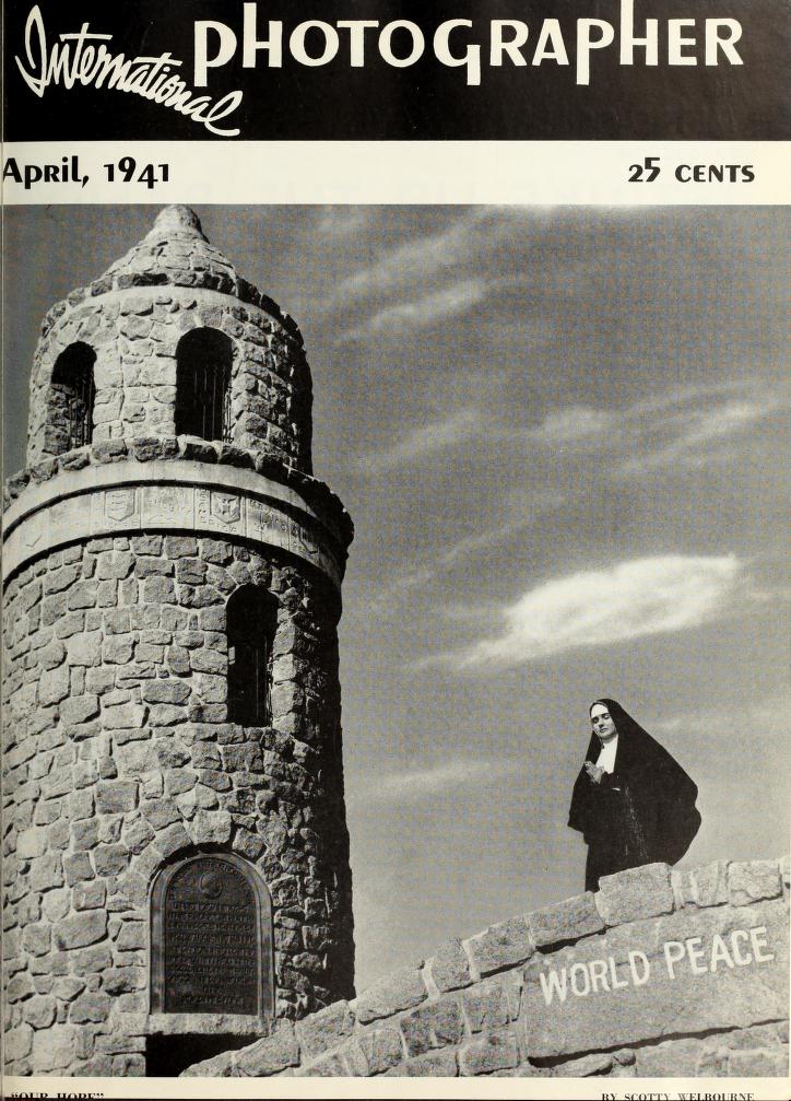 INTERNATIONAL PHOTOGRAPHER magazine side cover April 1941