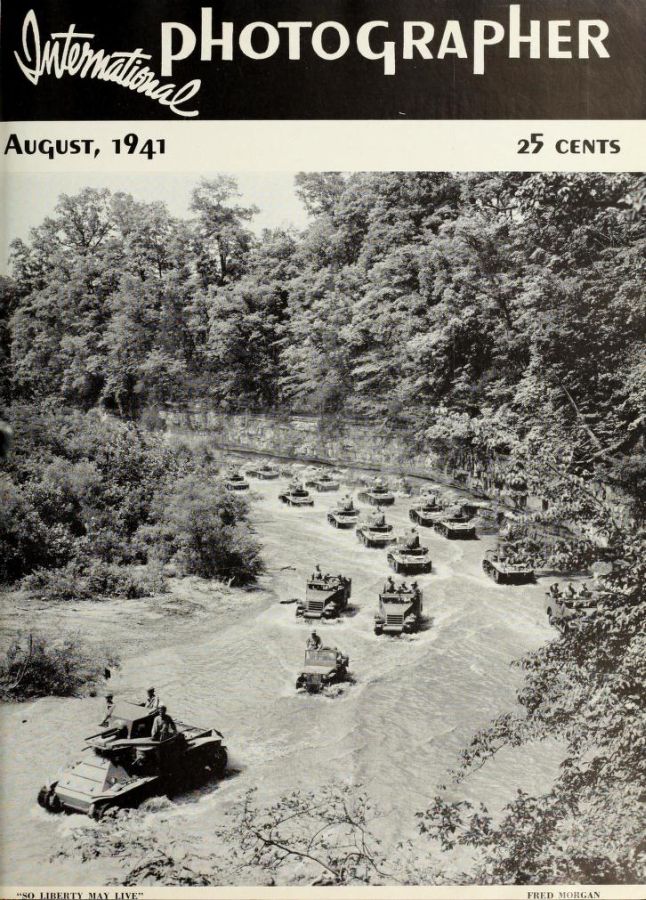 INTERNATIONAL PHOTOGRAPHER magazine side cover August 1941
