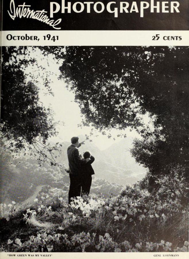 INTERNATIONAL PHOTOGRAPHER magazine side cover October 1941