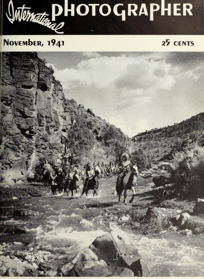 INTERNATIONAL PHOTOGRAPHER magazine side cover November 1941