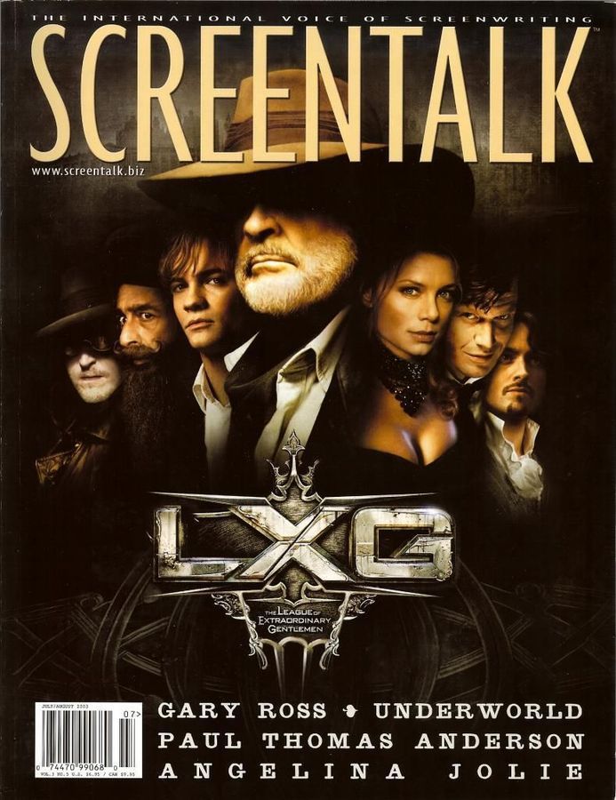 SCREENTALK magazine side cover July/August 2003
