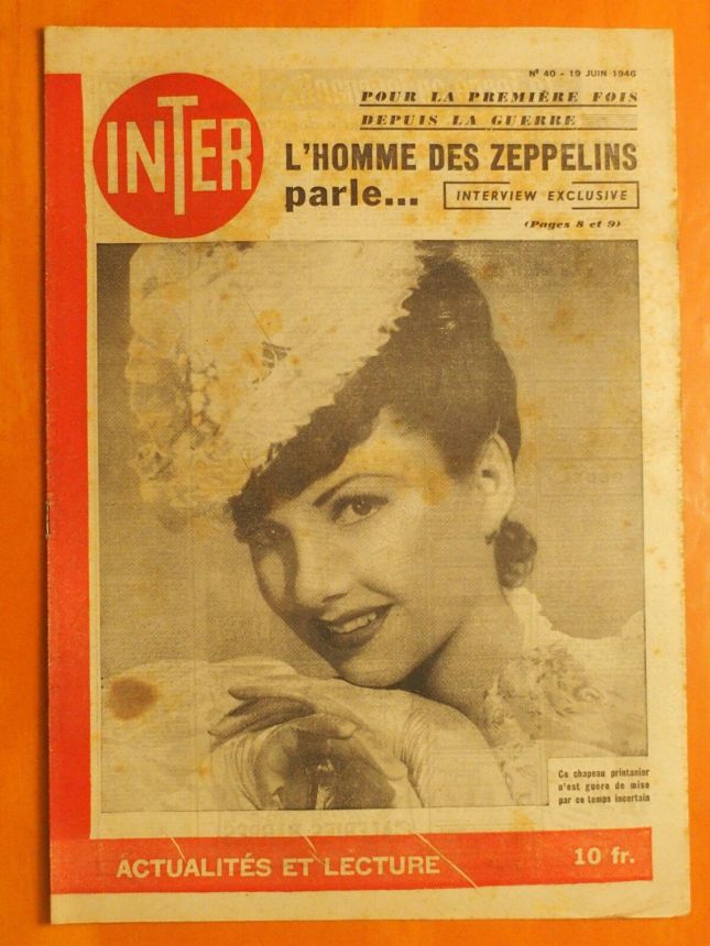 INTER magazine side cover Issue 40 19 June 1946