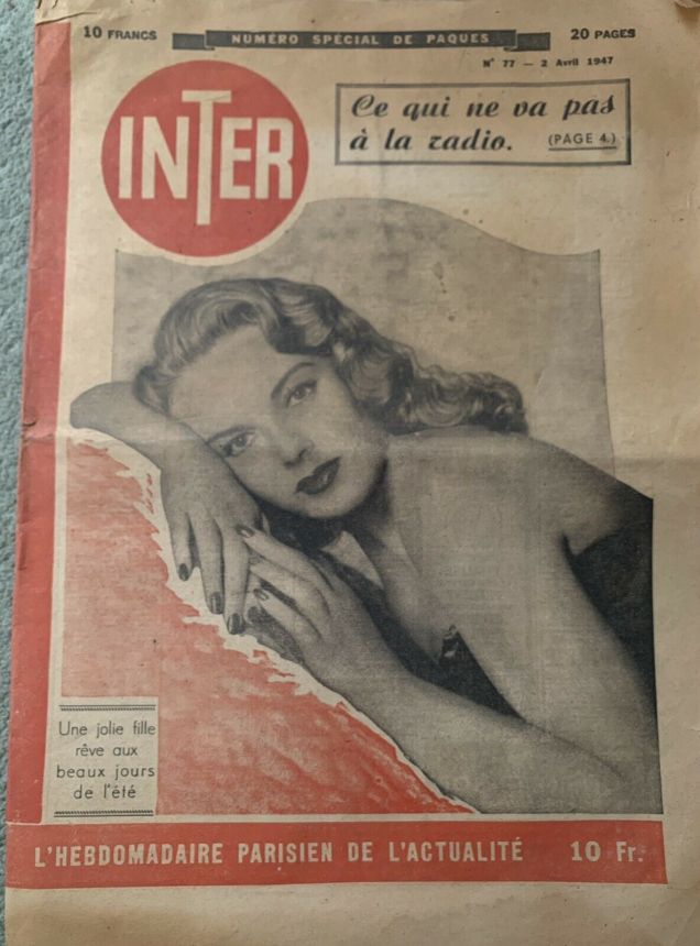 INTER magazine side cover Issue 77 2 April 1947
