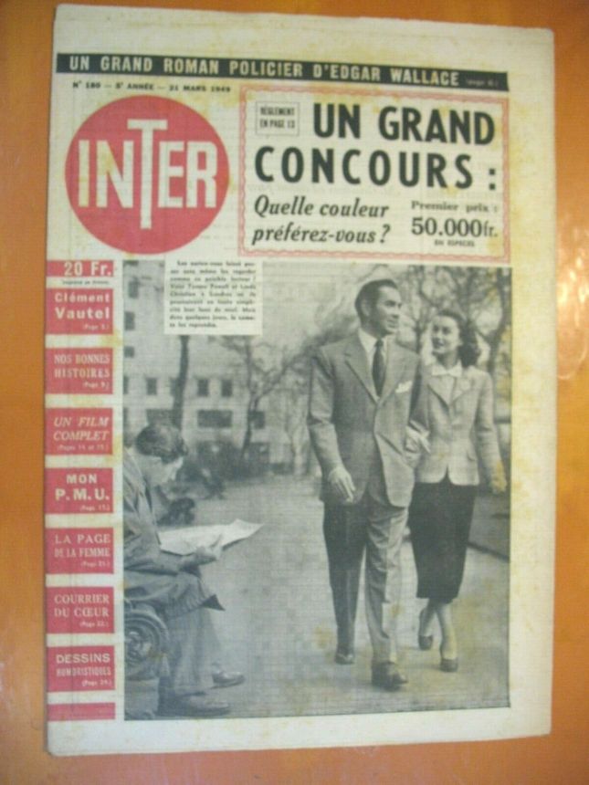 INTER magazine side cover Issue 180 21 March 1949
