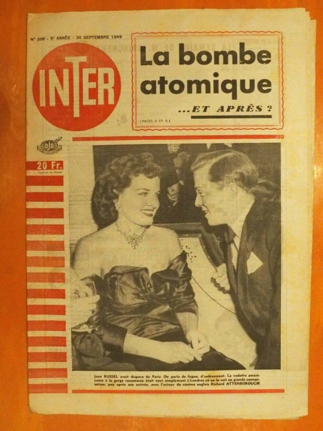 INTER magazine side cover Issue 208 30 September 1949