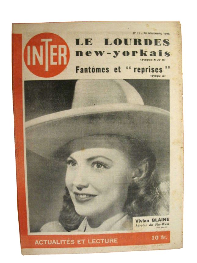 INTER magazine side cover Issue 11 28 November 1945