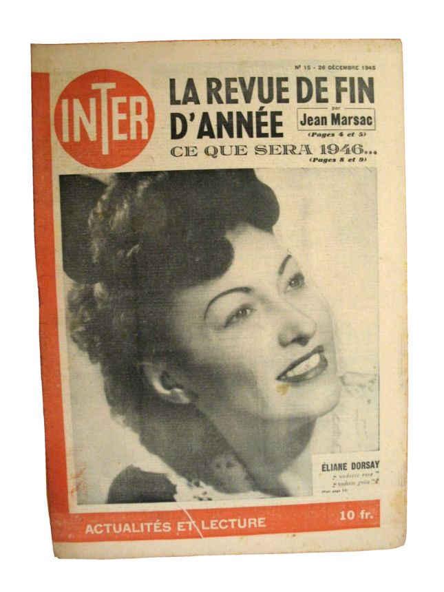 INTER magazine side cover Issue 15 26 December 1945
