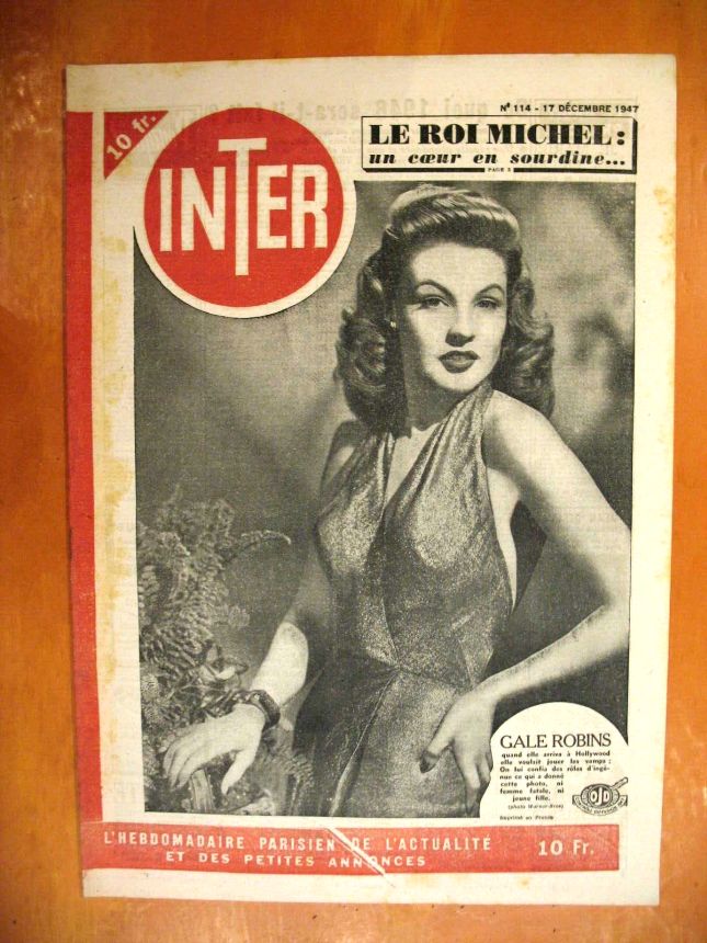 INTER magazine side cover Issue 114 17 December 1947