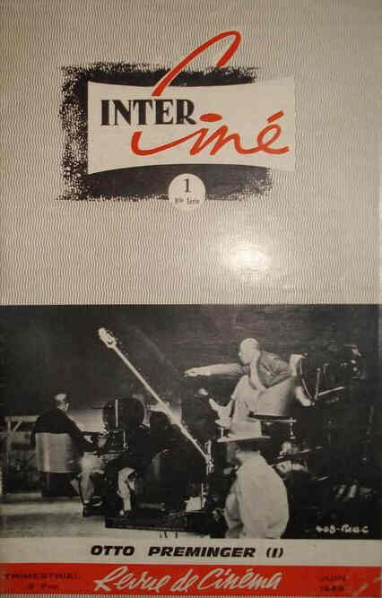 INTER CINE magazine side cover Issue 1 June 1963