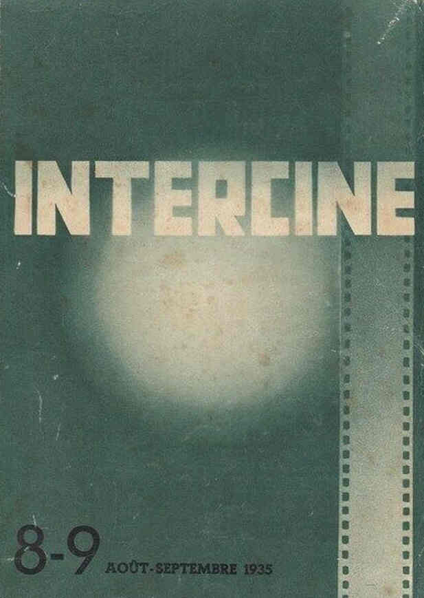 INTERCINE magazine side cover Issue 8-9  August/September 1935