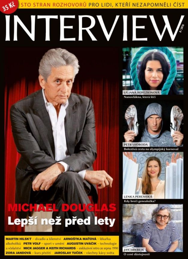 INTERVIEW CZECH magazine side cover  August 2016