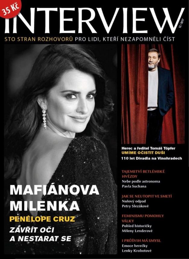 INTERVIEW CZECH magazine side cover  December 2017