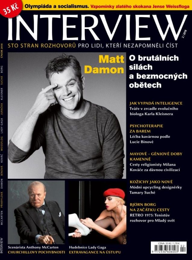 INTERVIEW CZECH magazine side cover  February 2018