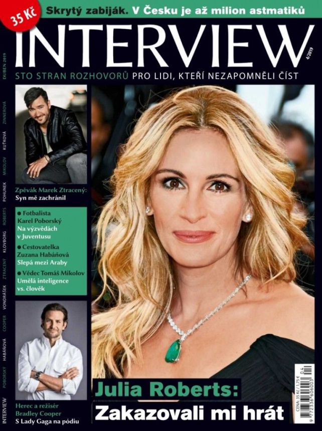 INTERVIEW CZECH magazine side cover  April 2019