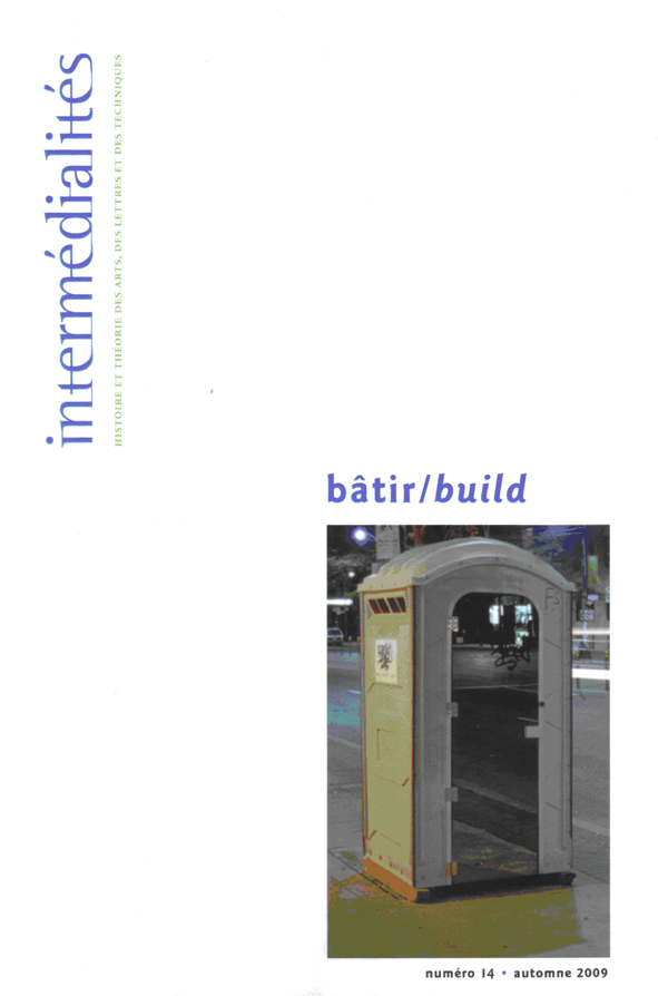 INTERMEDIALITES magazine side cover Issue 14 Autumn 2009