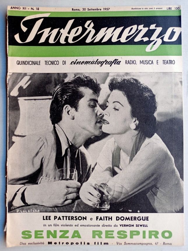 INTERMEZZO magazine side cover Issue 18 30 September 1957