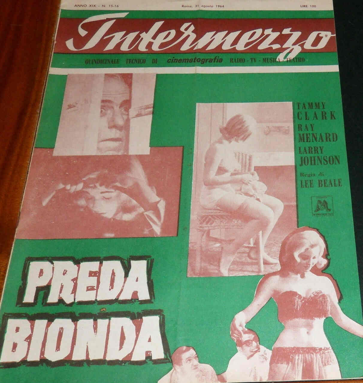 INTERMEZZO magazine side cover Issue 15/16 31 August 1964