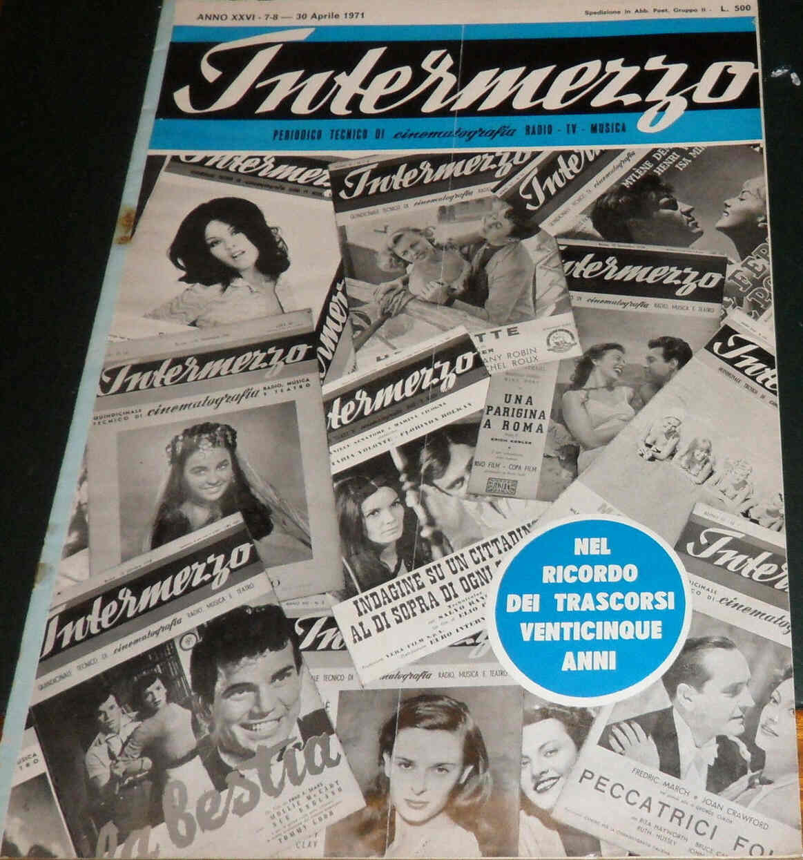 INTERMEZZO magazine side cover Issue 7/8 30 April 1971