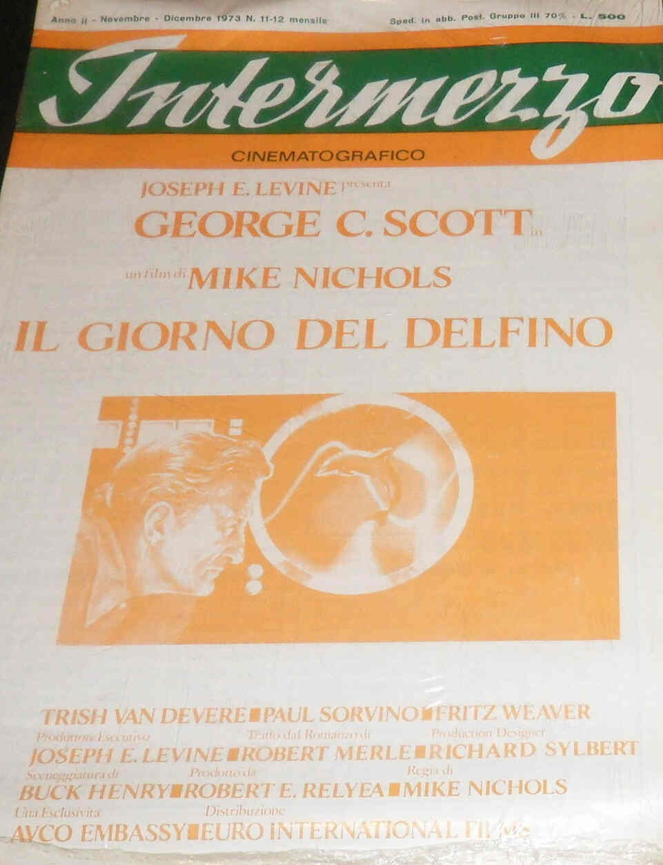 INTERMEZZO magazine side cover November/December 1973