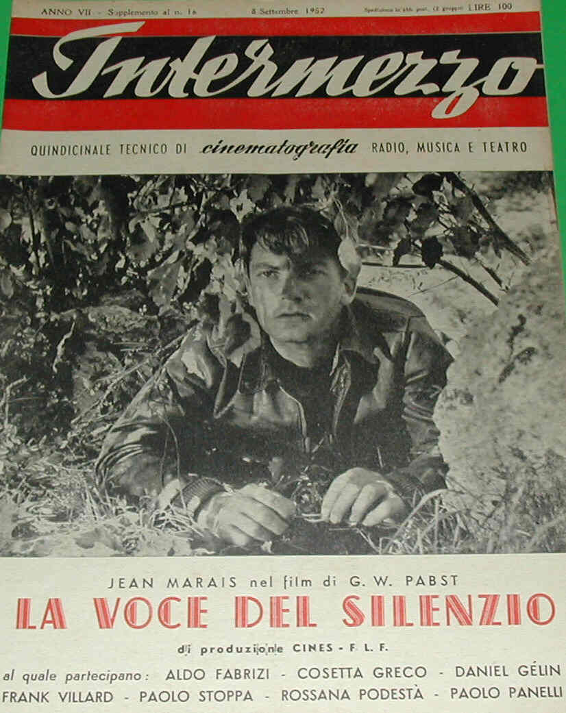 INTERMEZZO magazine side cover Issue 16 8 September 1952