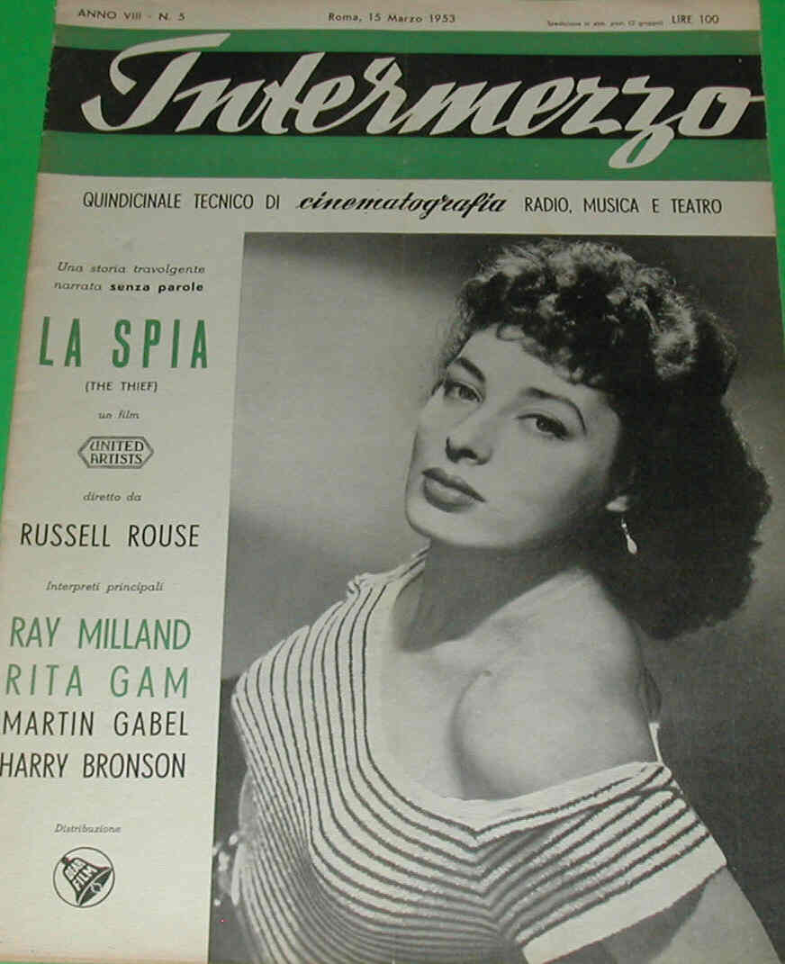 INTERMEZZO magazine side cover Issue 5 15 March 1953