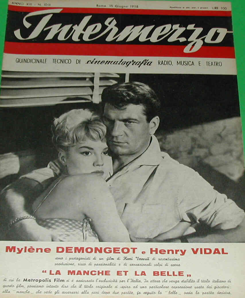 INTERMEZZO magazine side cover Issue 10/11 15 June 1958