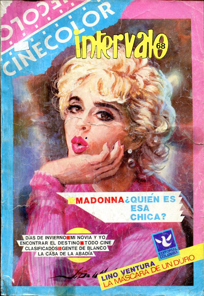 INTERVALO CINE COLOR magazine side cover Issue 68  May 1988