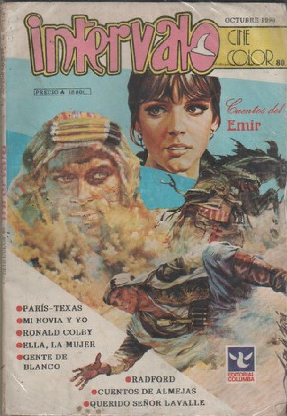 INTERVALO CINE COLOR magazine side cover Issue 80  October 1990