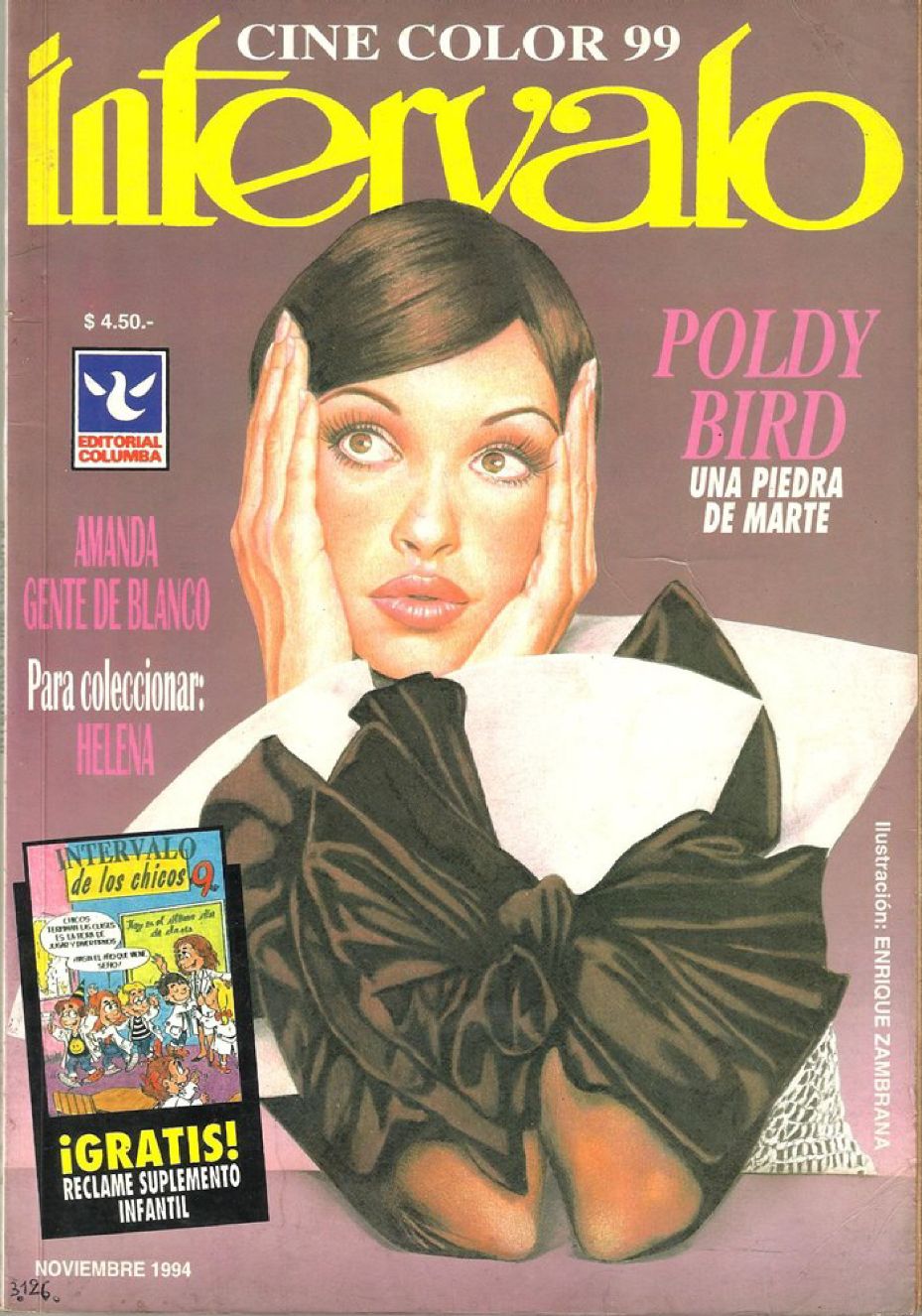 INTERVALO CINE COLOR magazine side cover Issue 99  November 1994