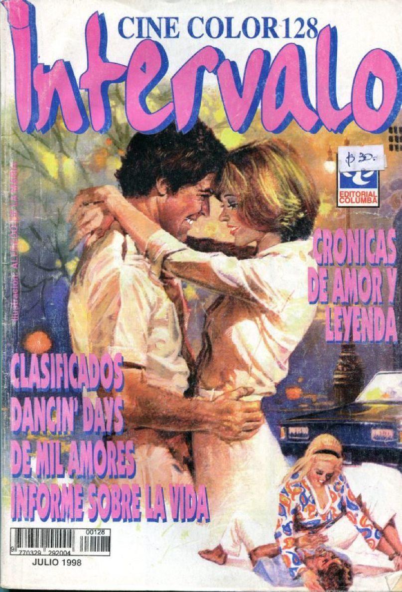 INTERVALO CINE COLOR magazine side cover Issue 128  July 1998